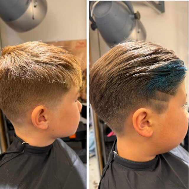 Två bröder klippta enligt önskemål